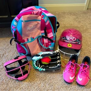 Little girl’s softball bundle